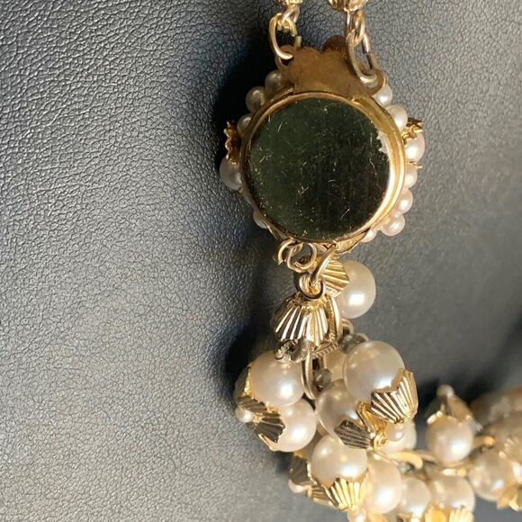 JAPAN White Pearl Necklace, in Silver tone, Stamped, Vintage - Picture 5 of 5